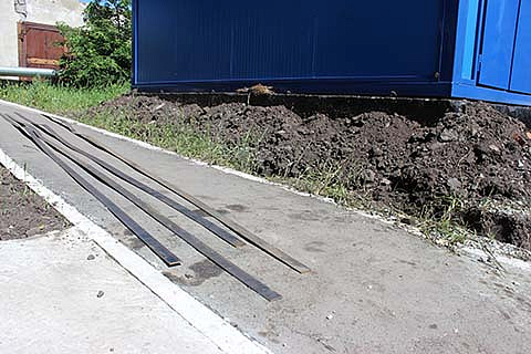 Подготовка работ по устройству контура заземления электроагрегата